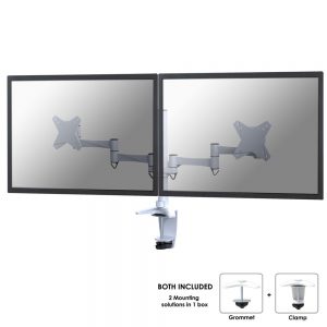 MountingMinimum screen size compatibility25.4 cm (10")Number of displays supported2Minimum VESA mount75 x 75 mmMaximum VESA mount100 x 100 mmDistance to the wall (min)4 cmDistance to the wall (max)43 cmMaximum weight capacity9 kgMaximum screen size compatibility68.6 cm (27")ErgonomicsHeight adjustmentYesHeight adjustment range0 - 400 mmSwivel angle180°Tilt angle range0 - 15°Angle of rotation360°Technical detailsDistance to the wall (min)4 cmDistance to the wall (max)43 cmProduct colourWhiteDesignProduct colourWhiteWeight & dimensionsPackage width190 mmPackage depth125 mmPackage height460 mmHeight400 mmLogistics dataMaster (outer) case width47.5 cmMaster (outer) case length40 cmMaster (outer) case height27 cmQuantity per master (outer) case4 pc(s)Other featuresCountry of originChina