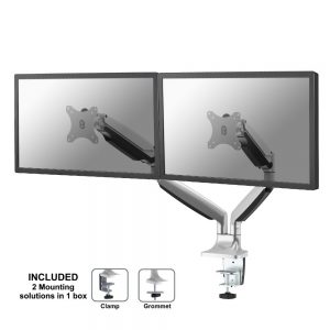 MountingMinimum screen size compatibility25.4 cm (10")Number of displays supported2Minimum VESA mount75 x 75 mmMaximum VESA mount100 x 100 mmDistance to the wall (max)61 cmMaximum weight capacity9 kgMaximum screen size compatibility81.3 cm (32")ErgonomicsHeight adjustmentYesHeight adjustment range170 - 510 mmSwivel angle180°Tilt angle range0 - 180°Angle of rotation180°Technical detailsDistance to the wall (max)61 cmProduct colourSilverDesignProduct colourSilverWeight & dimensionsPackage width465 mmPackage depth116 mmPackage height570 mmHeight510 mmLogistics dataMaster (outer) case width59 cmMaster (outer) case length48 cmMaster (outer) case height25 cmQuantity per master (outer) case2 pc(s)Other featuresCountry of originChina