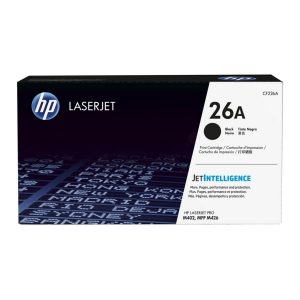 Print qualityCartridge capacityHigh (XL) YieldPrint technologyLaser printingPrinting coloursBlackFeaturesTypeOriginalBlack toner page yield3100 pagesCompatibilityHP LaserJet Pro M402/M426Quantity per pack1 pc(s)Brand compatibilityHPOEM codeCF226ACartridge capacityHigh (XL) YieldPrint technologyLaser printingPrinting coloursBlackCountry of originJapanTechnical detailsTypeOriginalBrand compatibilityHPOEM codeCF226APackage typeBoxCountry of originJapanCompatibilityHP LaserJet Pro M402/M426Operational conditionsStorage temperature (T-T)-20 - 40 °CStorage relative humidity (H-H)10 - 90%Operating temperature (T-T)10 - 32.5 °COperating relative humidity (H-H)20 - 80%Weight & dimensionsWidth362 mmDepth102 mmHeight198 mmPackage depth102 mmPackage weight1 kgWeight1 kgPackage width362 mmPackage typeBoxPackage height198 mmPackaging dataPackage depth102 mmPackage weight1 kgPackage width362 mmPackage typeBoxPackage height198 mm